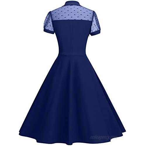GownTown Women Splicing Swing Dress Party Picnic Cocktail Dress