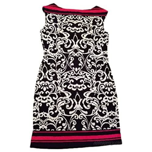 Jessica Howard Womens Size Small Sleeveless Missy Dress Black/Pink/White