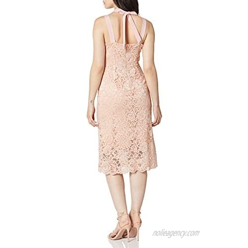 Sam Edelman Women's Sleeveless Lace Thick Strap Midi Dress