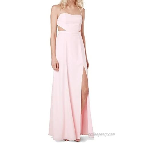 Fame and Partners Women's Open-Back Sweetheart Halter Gown
