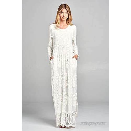 Hope LDS Temple Dress in White Lace