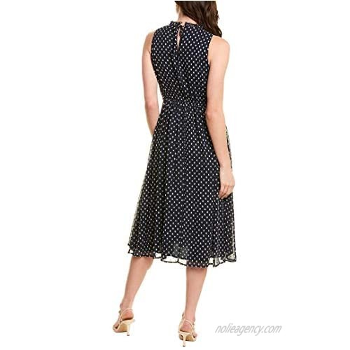 Maggy London Women's Novelty Clip Dot Sleeveless Fit and Flare