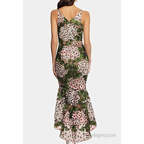 Xscape Womens Lace Embroidered Evening Dress