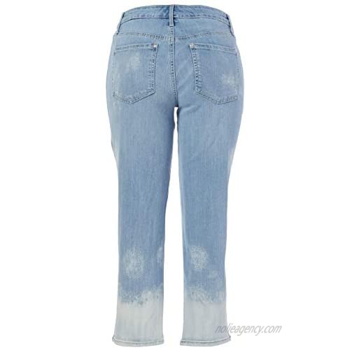 Gloria Vanderbilt Women's Plus Size Mid Rise Straight Leg Crop Length Jean