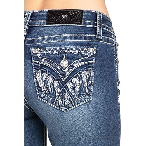 Miss Me Feather Dust Bootcut Jeans