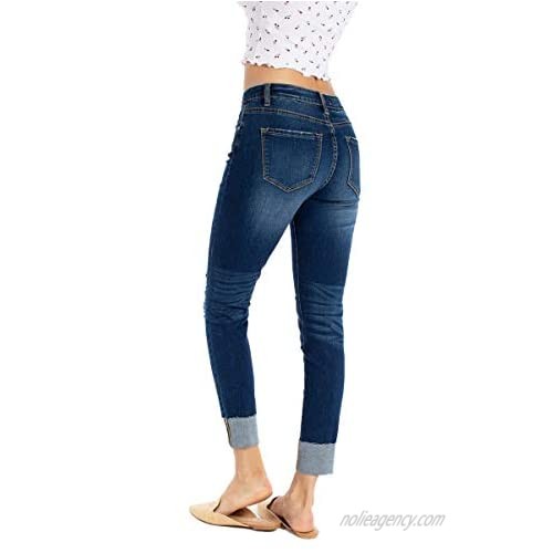 SALT TREE KAN CAN Women's Mid Rise Ankle Length Skinny Jeans - kc5034d