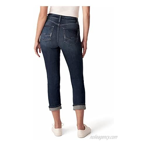 Silver Jeans Co. Women's Avery High Rise Straight Crop Jeans