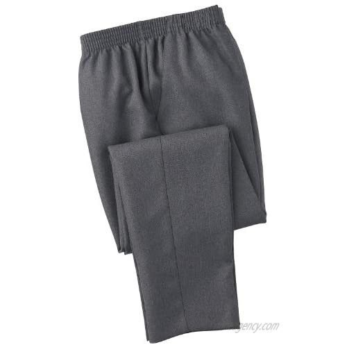 Donnkenny Petites Elastic-Waist Gabardine Pull-On Pants - Wrinkle Resistant Easy Care and Wear Customer Favorite Brown 8P