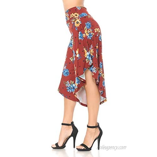 Fashion Ladybug Women's Layered Wide Leg Flowy Cropped Palazzo Pants 3/4 Length High Waist Palazzo Wide Legs Capri Pants (Small 1069-2)