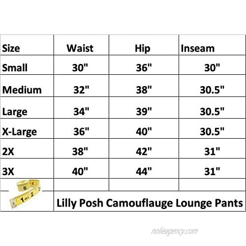 Lilly Posh Women's Comfy Stretch Floral Drawstring Palazzo Wide Leg Lounge Pants