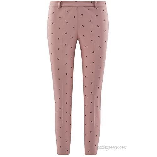 oodji Collection Women's Slim-Fit Cotton Trousers
