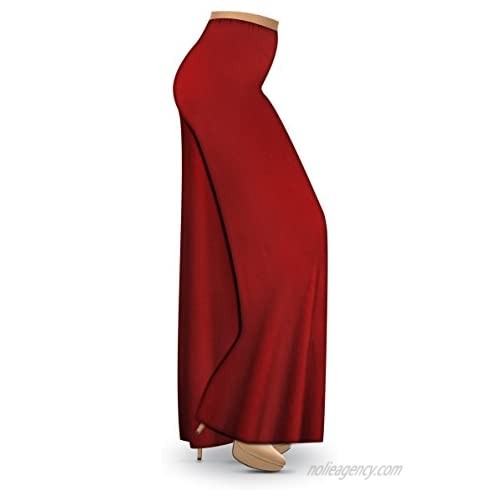 Solid Red Slinky Wide Leg Plus Size Supersize Palazzo Pants
