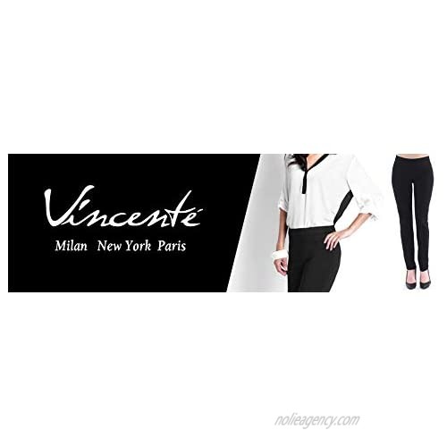 Vincenté Womens Clothing- Stretch Pants for Women - Womens Pull On Ankle Pants with Stretch Band Waist and Tummy Control