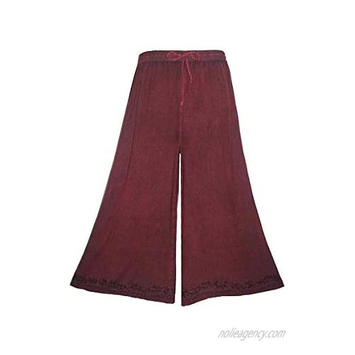 Agan Traders 203 P Rayon Palazzo Wide Bell Bottom Flare Elastic Waistband Pant Trouser