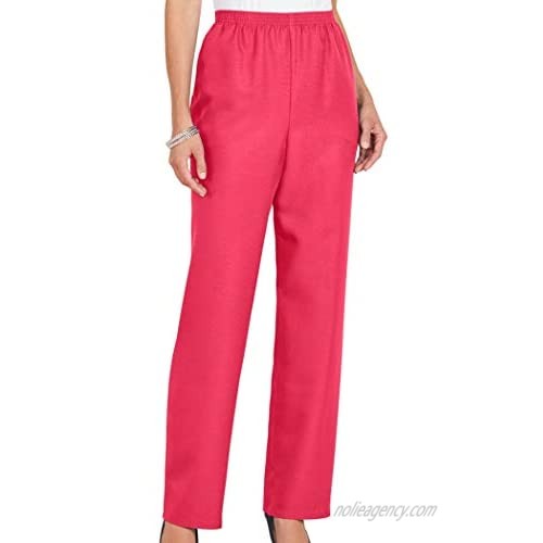 Alfred Dunner Women's Proportioned Medium Poly Gab Pant