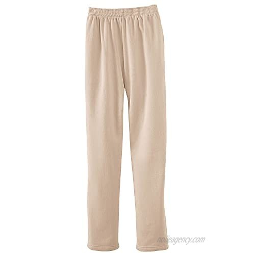 National Women's Fleece Elastic Waist Pants  Cotton-Polyester Fabric  Multi-Stitched for Durability