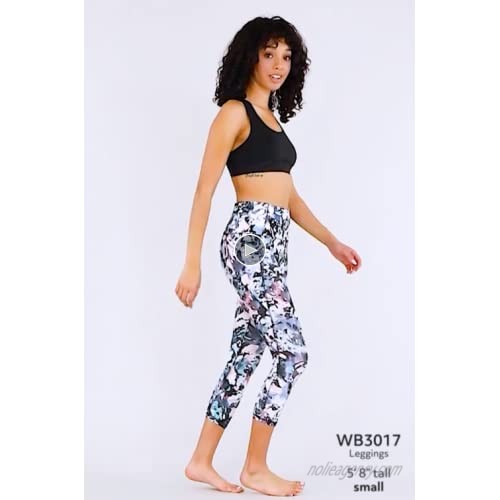 Active Queens Women's Camo Floral Print Leggings with Inner Pocket/Side Pocket