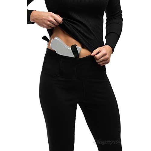 ConcealmentClothes Women's Concealed Carry Shorts and CCW Leggings Black