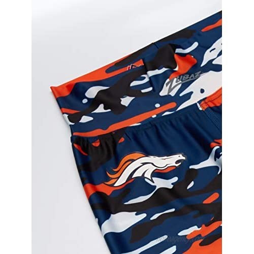 NFL Denver Broncos Women's Camo Leggings Navy/Orange Medium
