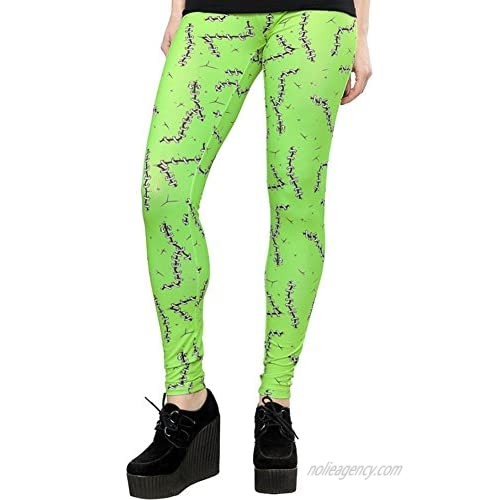 Sourpuss Green in Stitches Leggings from Clothing