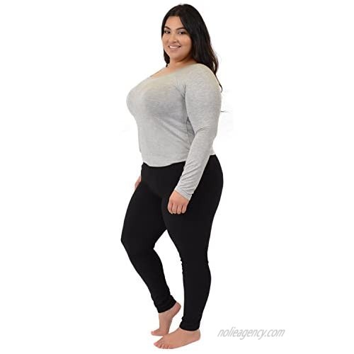 Stretch is Comfort Women's Plus Size Oh So Soft Solid Leggings