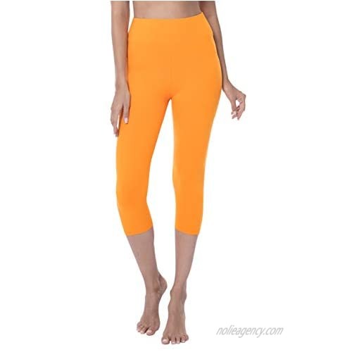 VALANDY Capri Leggings for Women High Waisted Tummy Control Leggings Plus Size & One Size Soft Opaque Stretch