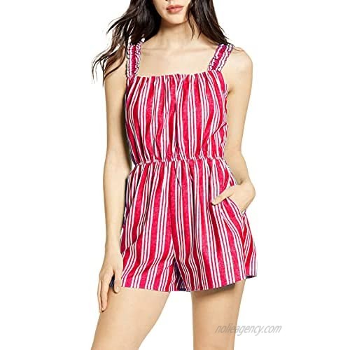 HannahZone Women's Casual Adjustable Spaghetti Strap Jumpsuits Bodycon Sleeveless Long Pants Elegant Rompers with Pockets