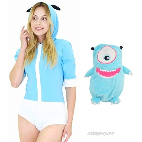 TEN@NIGHT Adult Baby Onesie ABDL Snap Crotch Foldable Doll Hooded Onesie Cute Pajamas for Women