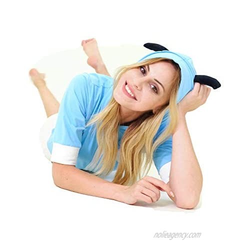 TEN@NIGHT Adult Baby Onesie ABDL Snap Crotch Foldable Doll Hooded Onesie Cute Pajamas for Women