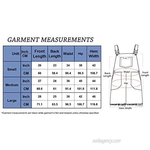 Anna-Kaci Women's Casual Adjustable Strap Short Denim Pinafore Bib Overall Dress