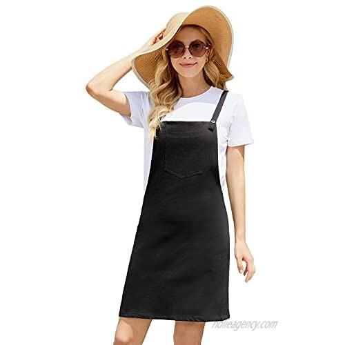 Anpox Women Casual Denim Overall Dress Summer Strap Pinafore Overalls Shorts With Pocket