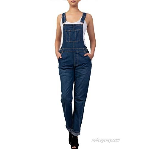 Design by Olivia Women's Casual Skinny Denim Jumpsuit Overalls