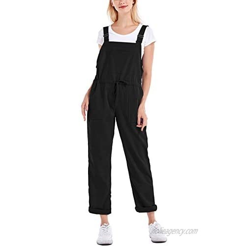 Gihuo Women's Casual Adjustable Straps Loose Overalls Jumpsuit