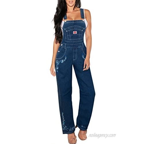 Revolt Jeans Women's Plus Size Denim Bib Overalls