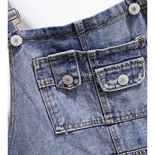 SCOFEEL Women's Casual Denim Overalls Shorts Loose Fit Solid Color Wide Leg Oversized Baggy Jumpsuits Pants Plus Size