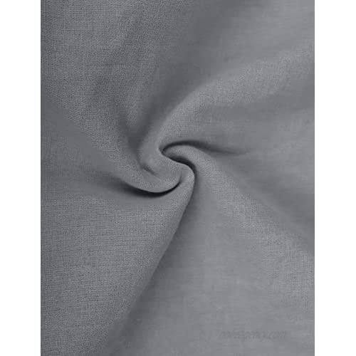 Yeokou Women's Casual Cotton Linen Adjustable Straps Loose Baggy Overalls Pants