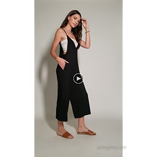 Loving People Loose Fit Jumpsuits for Women Casual Capri Jumpsuit Jumpers Rompers - Comfortable & Soft - Maternity Clothes