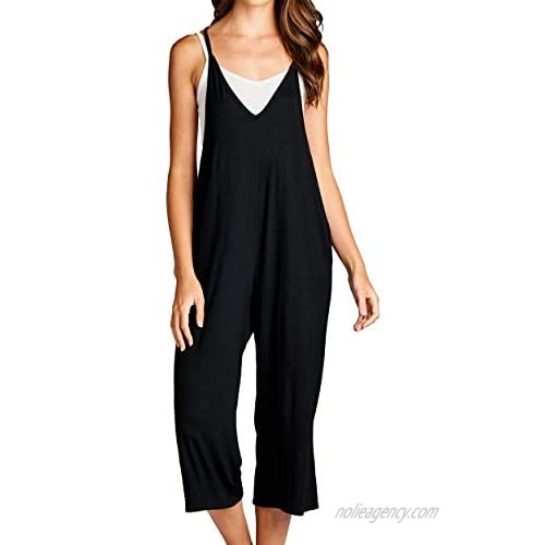 Loving People Loose Fit Jumpsuits for Women Casual Capri Jumpsuit Jumpers Rompers - Comfortable & Soft - Maternity Clothes