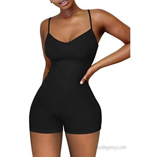 XXTAXN Women's Sexy Sleeveless Spaghetti Strap Party Club Short Rompers Jumpsuit