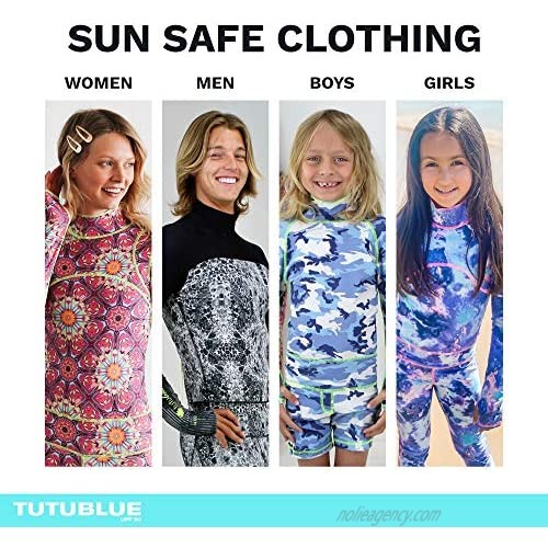 tutublue UPF 50+ Womens Zip Up Rash Guard UV Shirt Long Sleeve Sunblock Swim Top