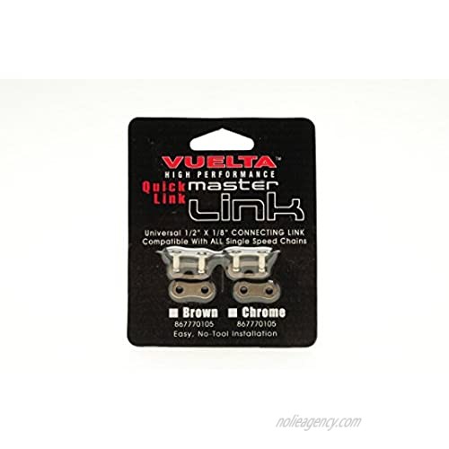 Vuelta Bicycle 1/2x1/8 Chain Master Link (2 Pack)  Chrome