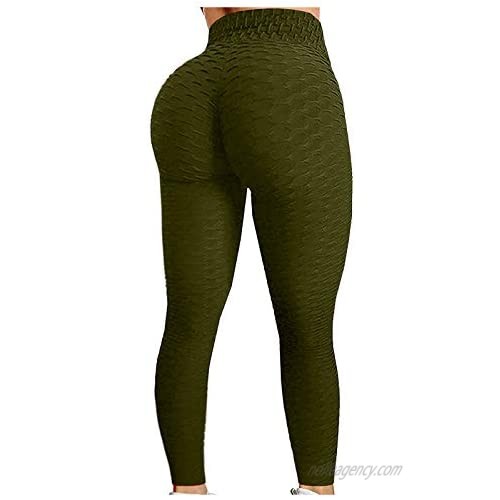 WoCoo Women High Waist Yoga Pant Tummy Control Slimming Booty Leggings Workout Running Butt Lift Tights