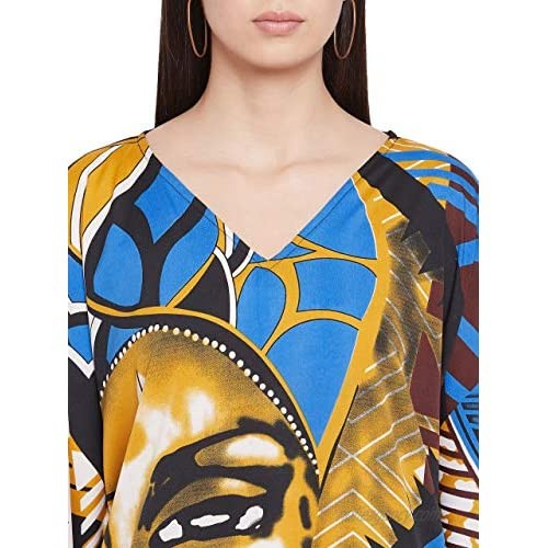 Gypsie Blu Women Tribal Print Kaftan Dress Plus Size Long Maxi Caftan Summer Casual Beach Wear