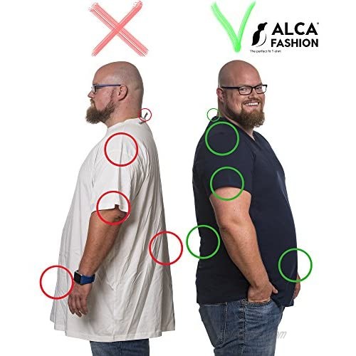 Alca Classic 2pack T-Shirt Crew Neckline for a Big and Tall Size XXL to 8XL