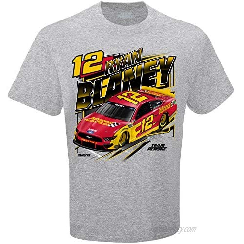 Checkered Flag Ryan Blaney 2021 Advance Auto Parts Competition T-Shirt Gray