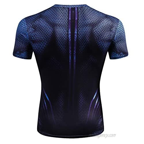 CoolMore Super Hero Compression T Shirts Short Sleeve Tops Tee for Men for Sports Gym Runing Base Layer Wearing