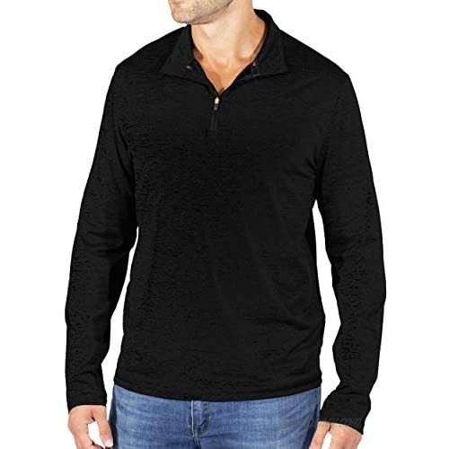 Copper Fit Energy Mens Dry Performance Zip Up Long Sleeve Tee