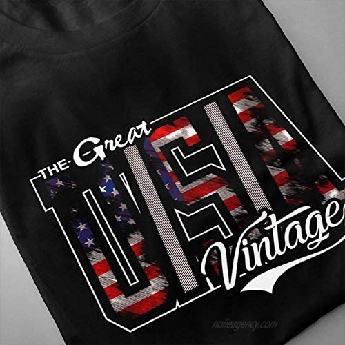 Finerun 4th of July Independence Day T-Shirt The Great USA Vintage Shirt Men's Graphic Printed Short Sleeve Round Neck Tee