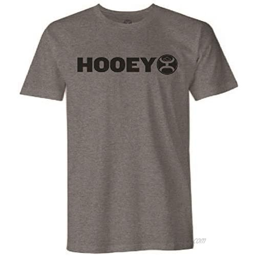 HOOEY Men's Grey Lock-Up Graphic T-Shirt Grey