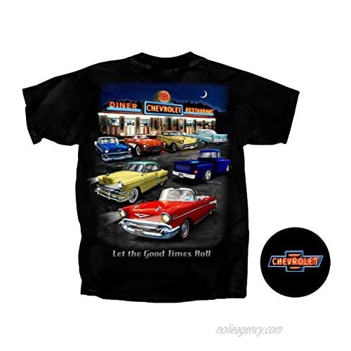 Joe Blow Tees Chevrolet Chevy Night Time Diner Short Sleeve T-Shirt